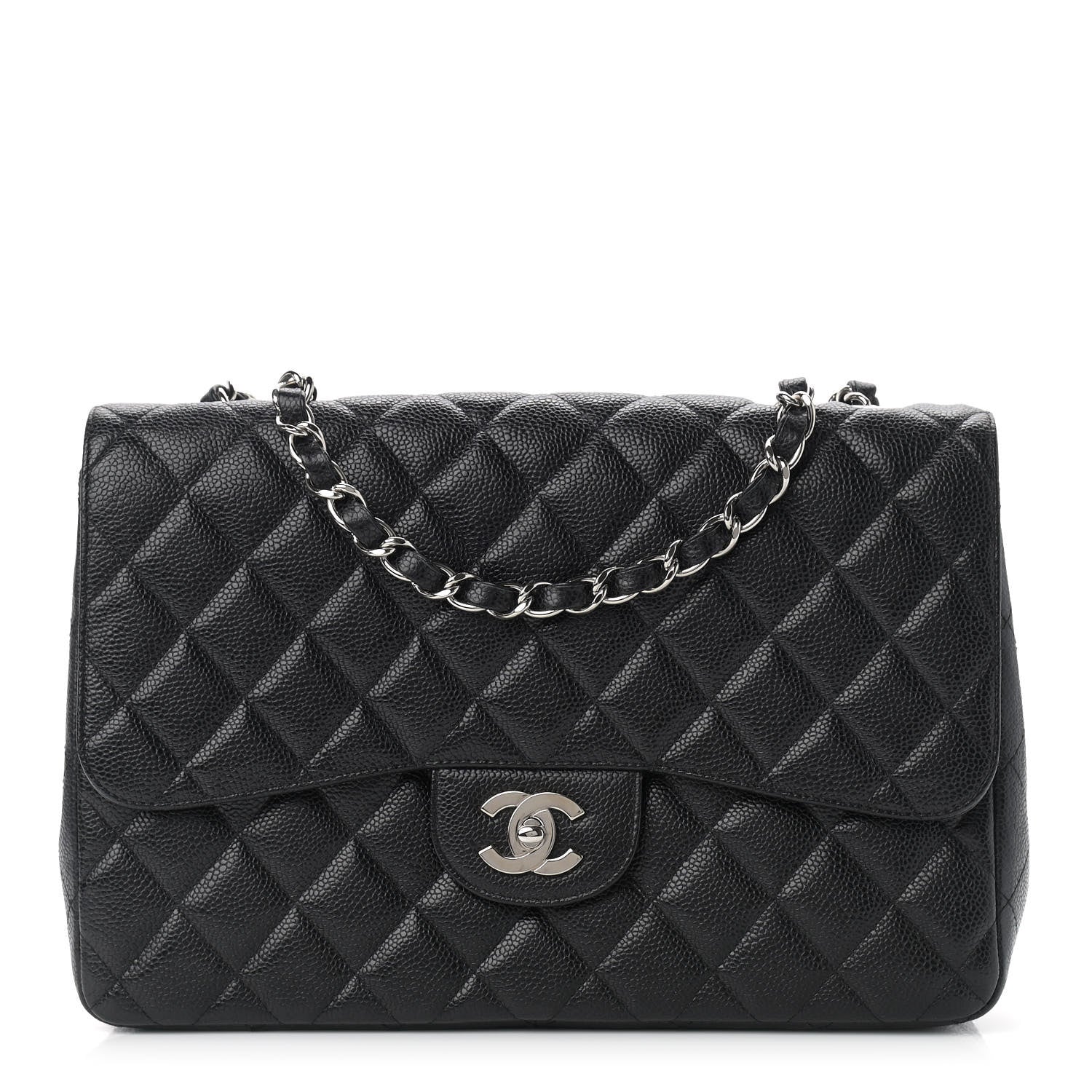 Chanel Caviar Quilted Jumbo Single Flap Black 1 of 10