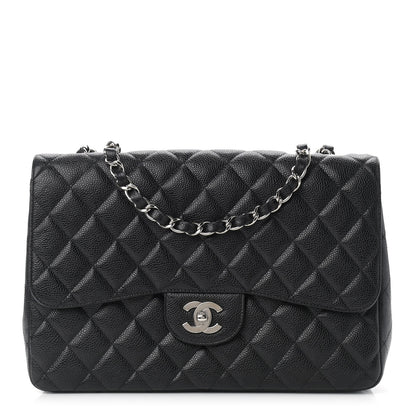 Chanel Caviar Quilted Jumbo Single Flap Black 1 of 10