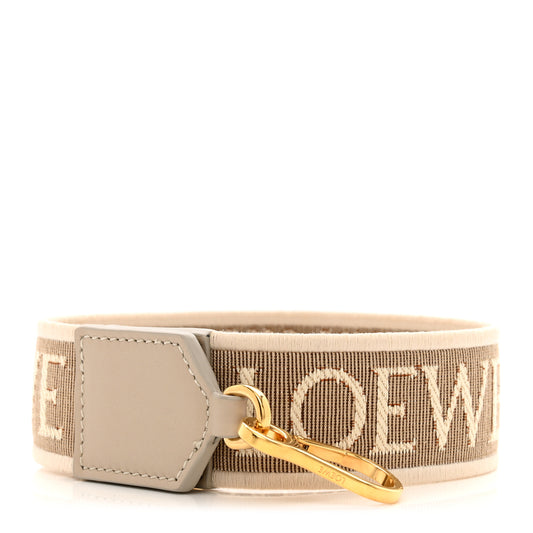 Calfskin Jacquard Anagram Luna Strap Oat