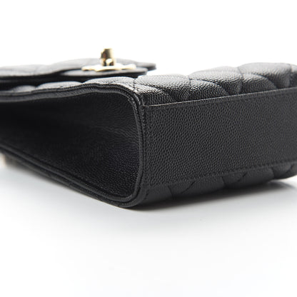 Chanel Caviar Quilted Classic Phone Holder Black 10 of 12