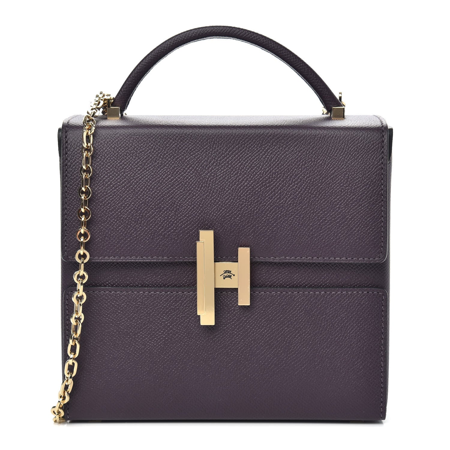 Hermes Epsom Cinhetic Boxy Top Handle Bag Raisin 1 of 10