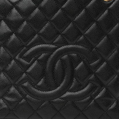 Chanel Caviar Quilted Petit Shopping Tote PST Black 8 of 12