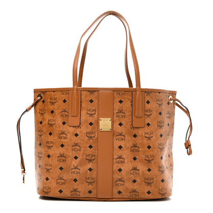 MCM Visetos Medium Reversible Shopper Tote Cognac 1 of 15