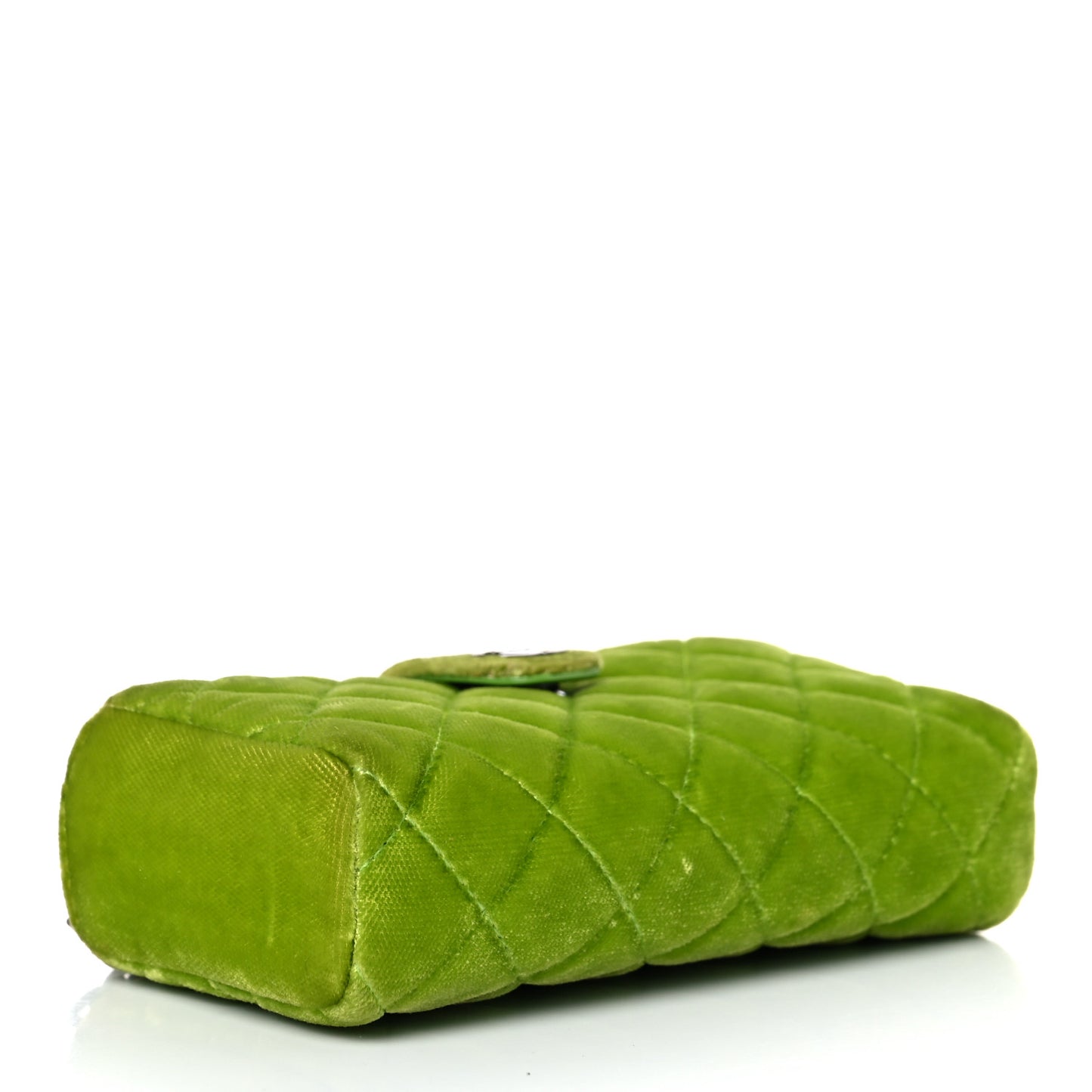 Velvet Quilted Mini Phone Holder Crossbody Bag Green
