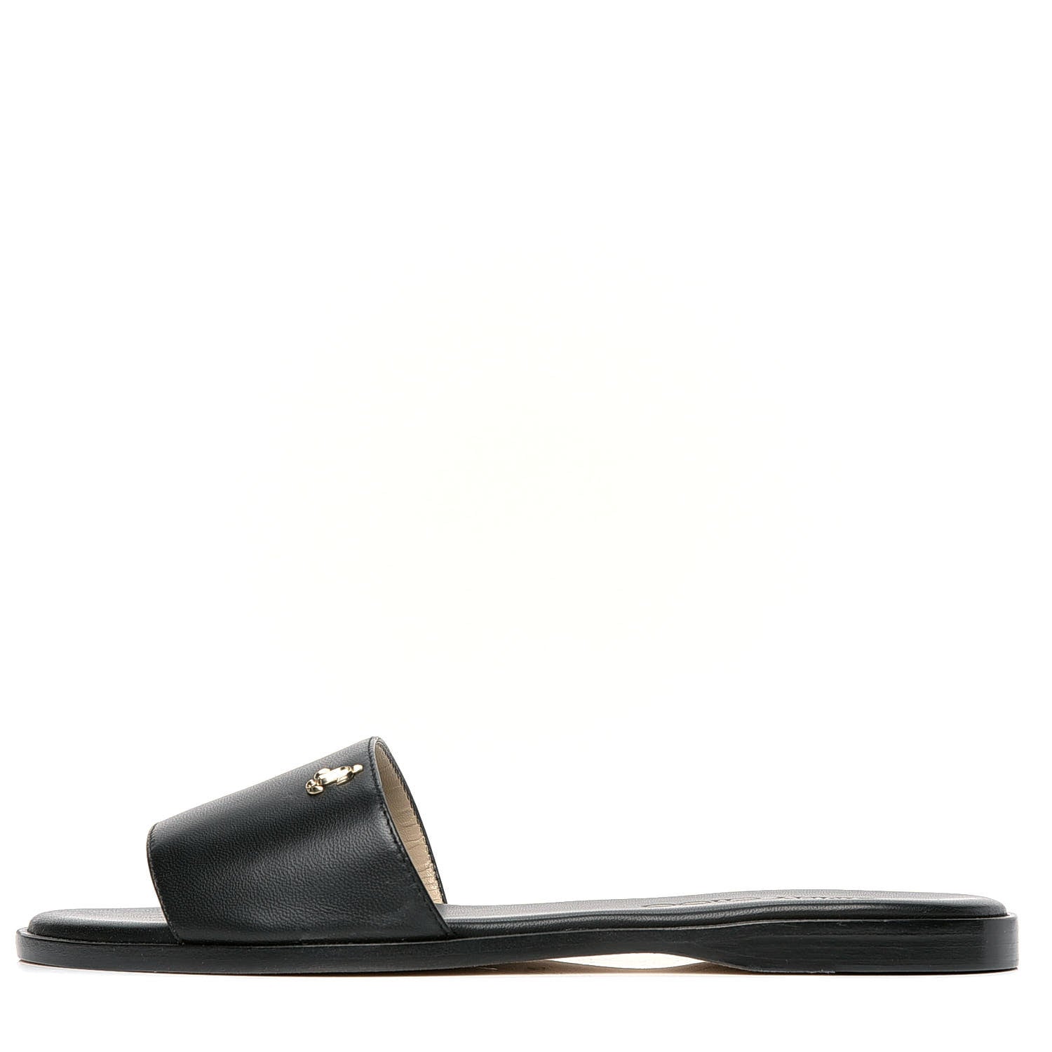 Jimmy Choo Nappa Minea Flat Sandals 36 Black 1 of 4