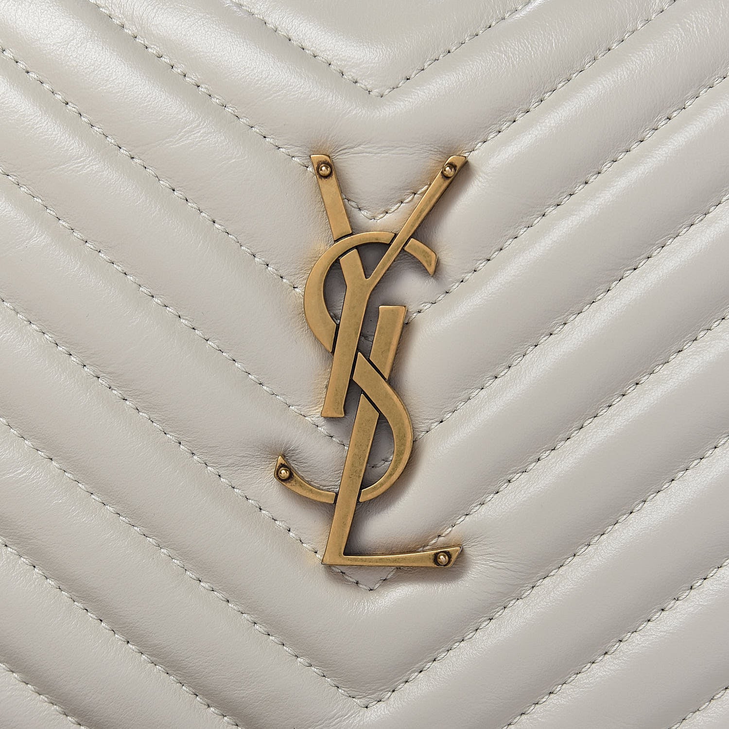 Saint Laurent Calfskin Matelasse Monogram Lou Camera Bag Crema Soft 9 of 9