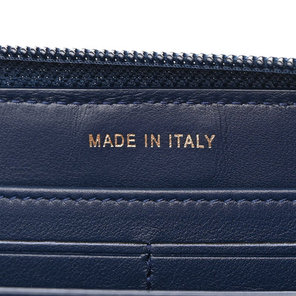 Chanel Lambskin Quilted Boy Zip Around Wallet Blue 7 of 13