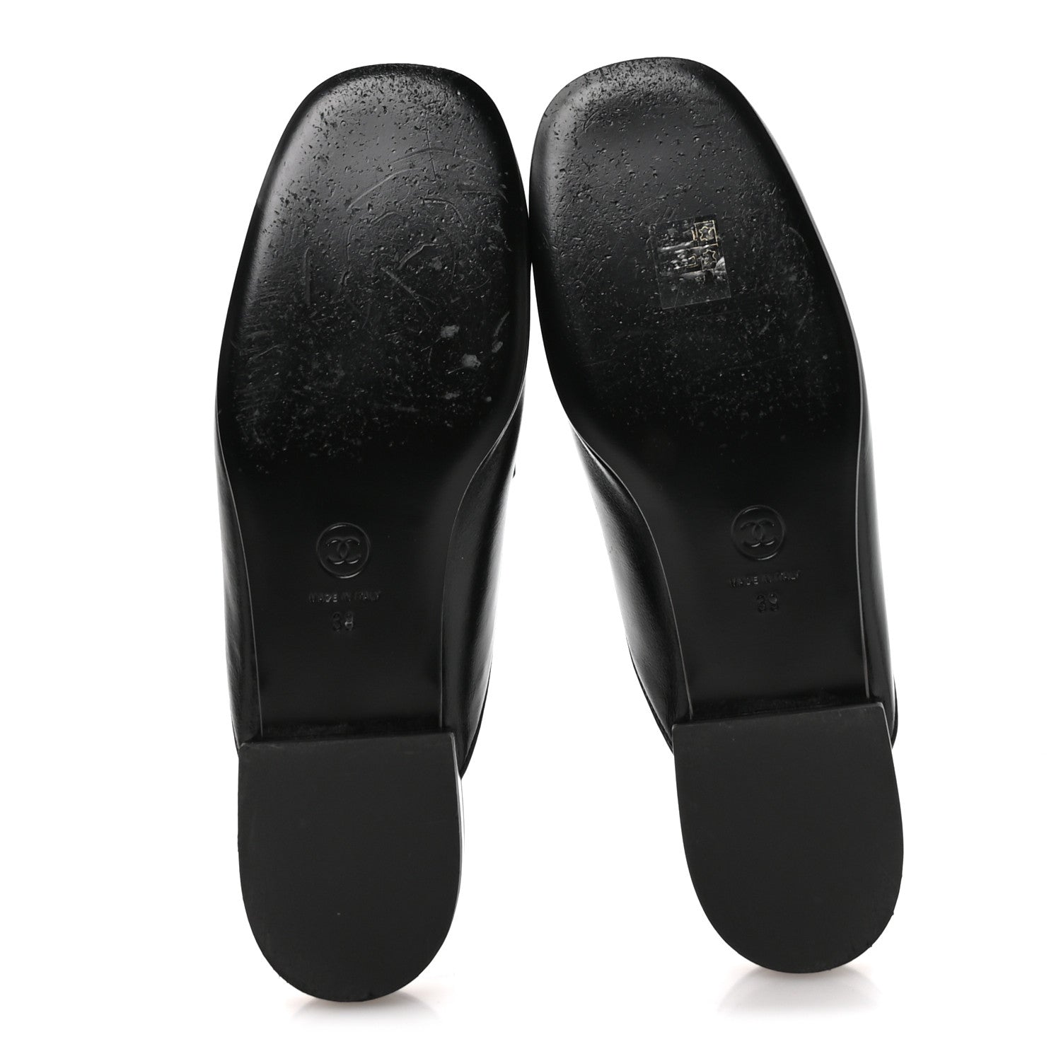 Chanel Shiny Calfskin Crystal CC Mules 39 Black 1836316 – FASHIONPHILE