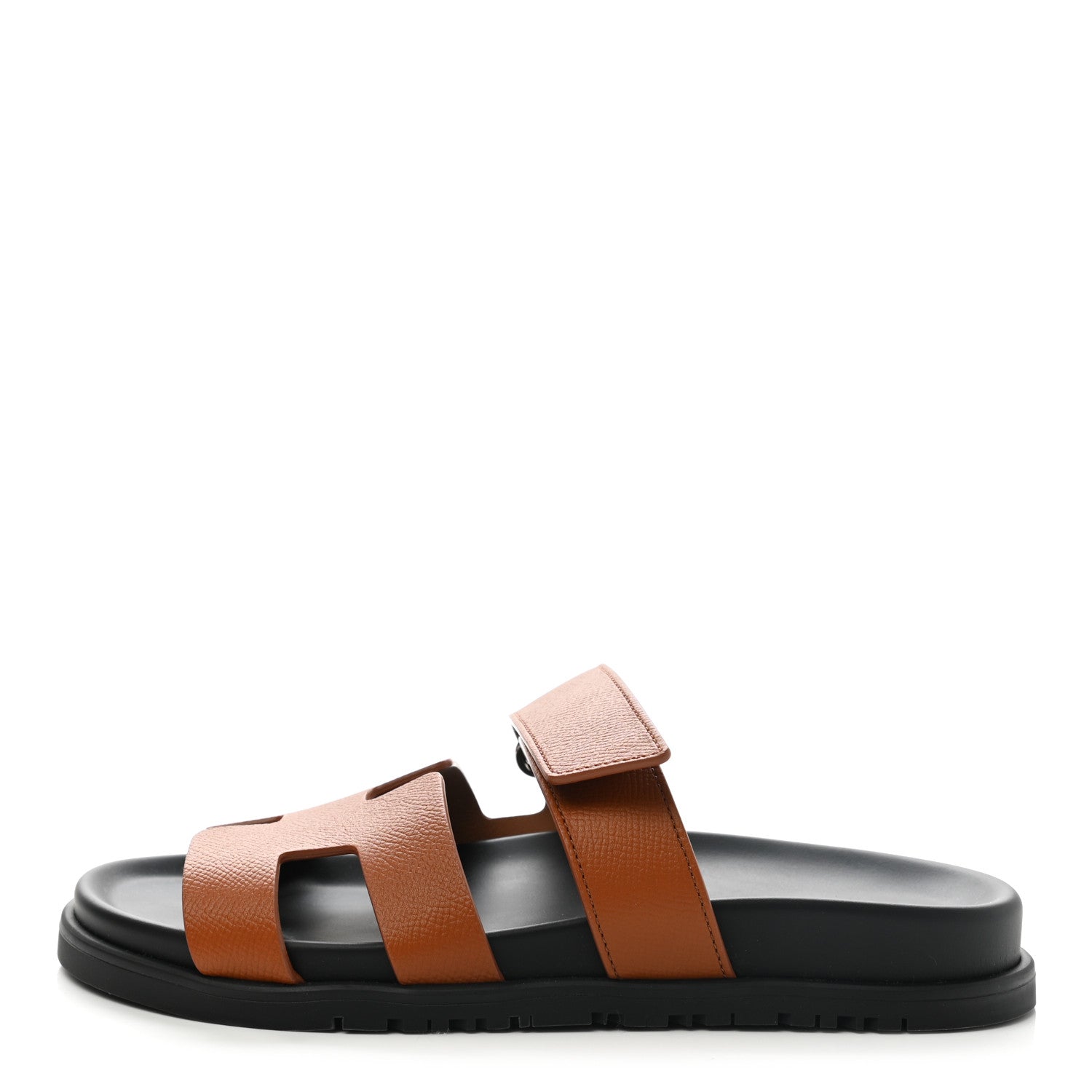 Hermes Epsom Womens Chypre Sandals 36.5 Natural 1 of 9