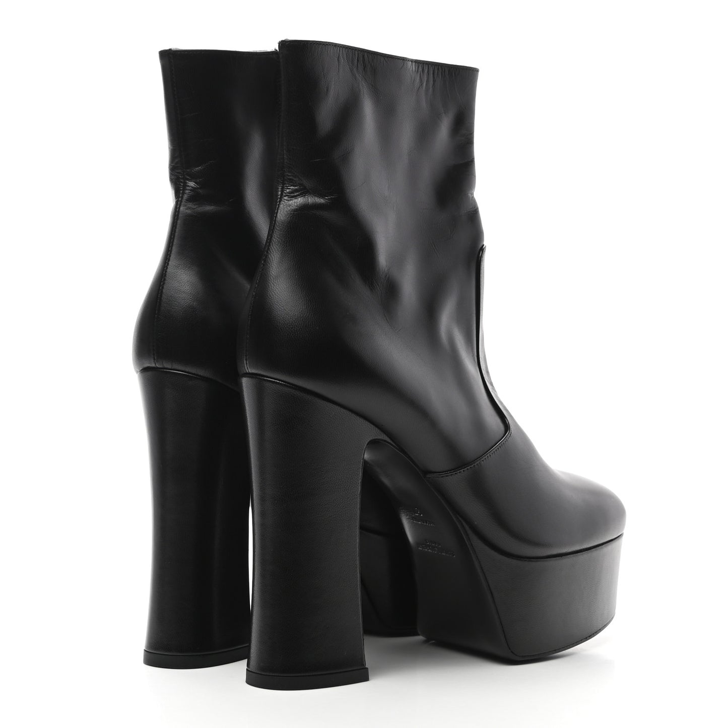 Calfskin Candy Platform 125 Ankle Boots 37 Black