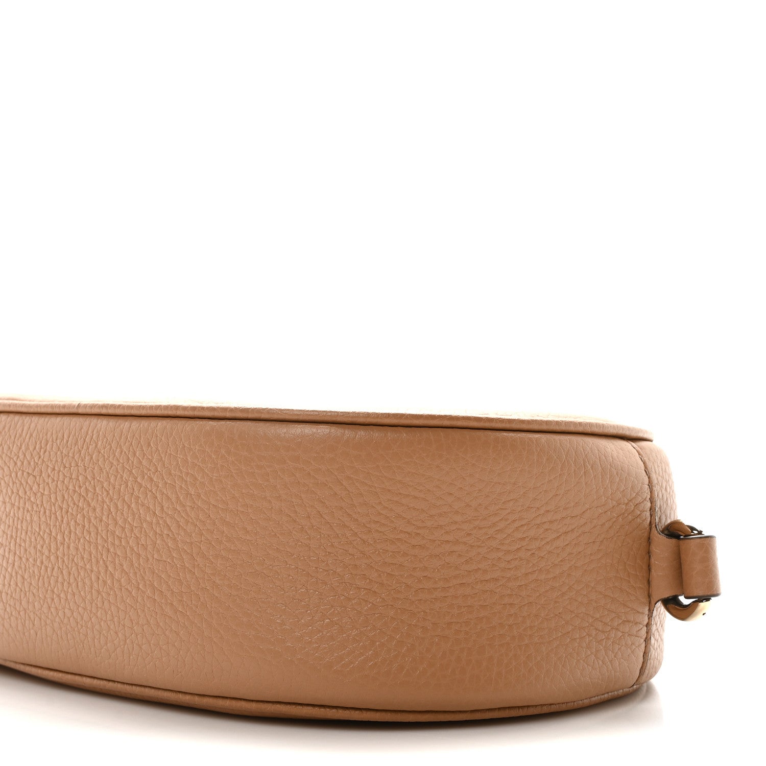 Gucci Pebbled Calfskin Oval Soho Shoulder Bag Beige Camelia 10 of 10