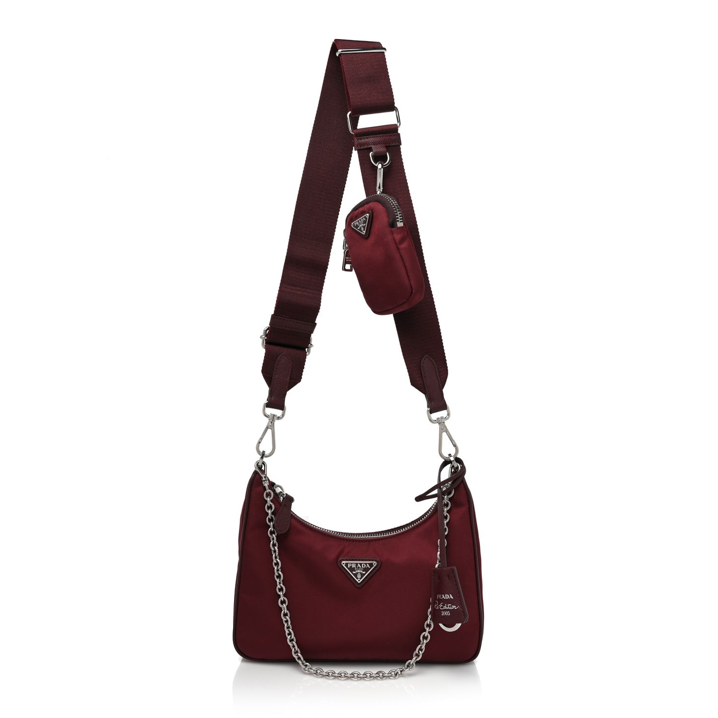 Tessuto Nylon Re-Edition 2005 Shoulder Bag Granato