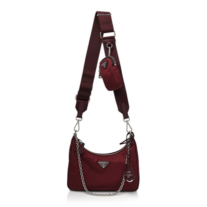 Prada Tessuto Nylon Re-Edition 2005 Shoulder Bag Granato 1 of 7