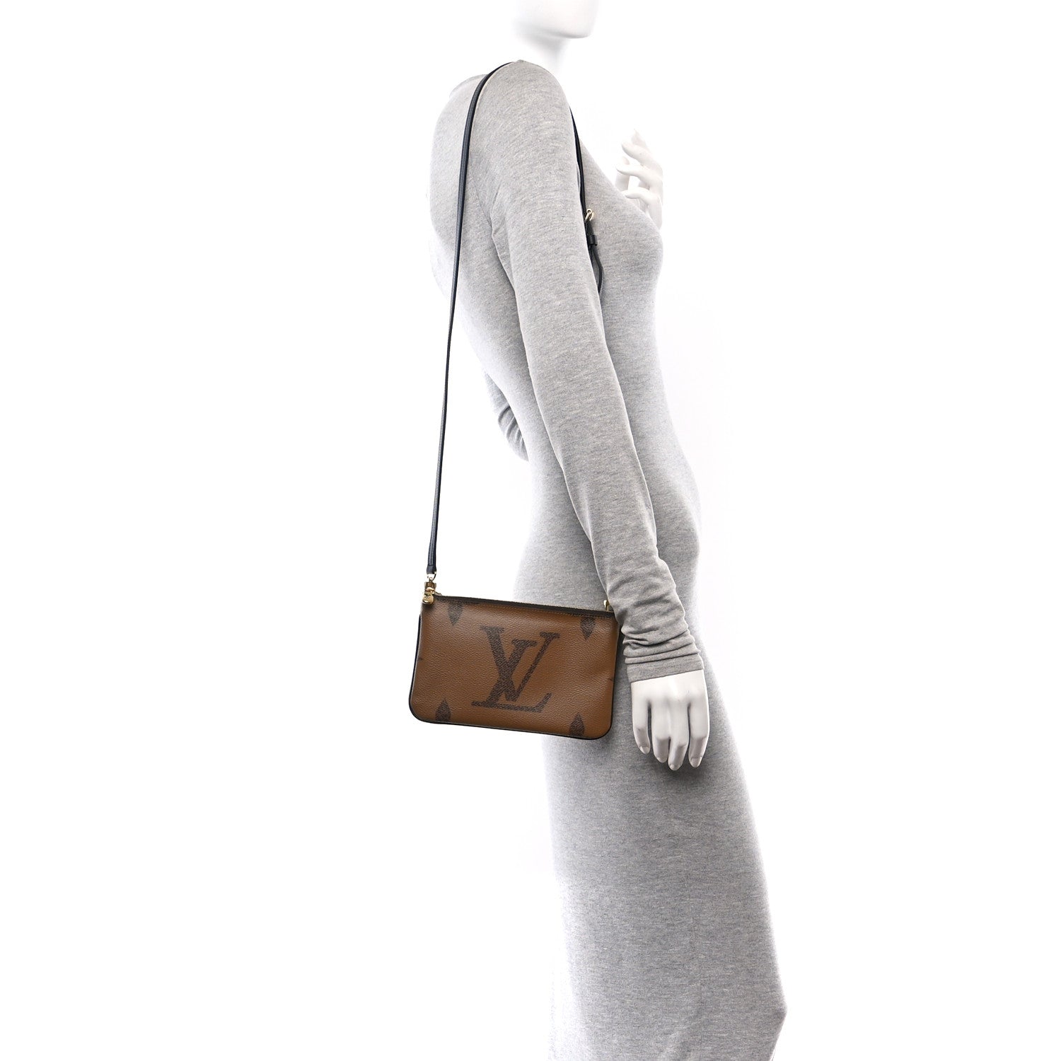 Louis Vuitton Reverse Monogram Giant Double Zip Pochette 2 of 10