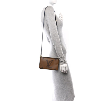 Louis Vuitton Reverse Monogram Giant Double Zip Pochette 2 of 10