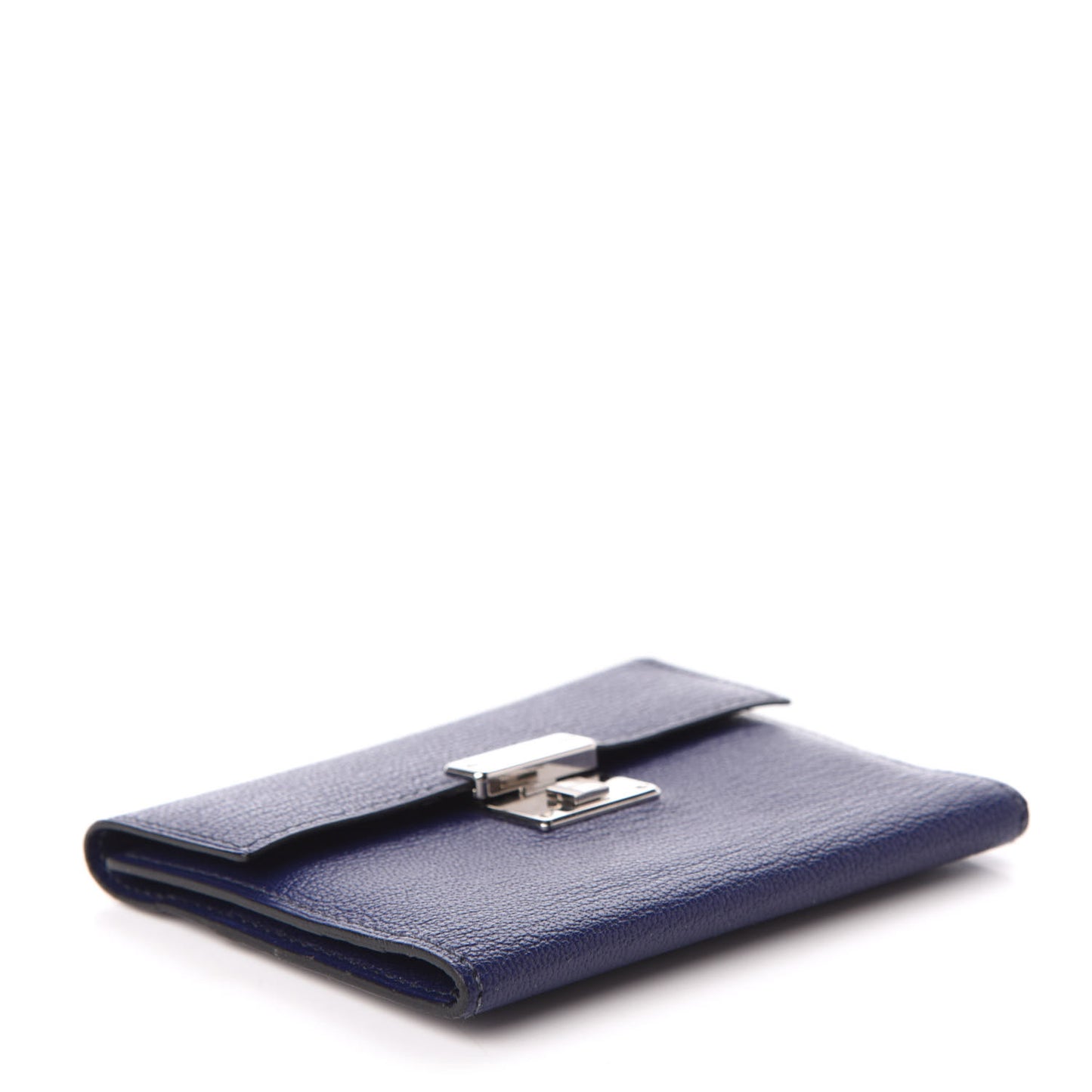 Chevre Mysore Mini Clic Card Holder Bleu Encre