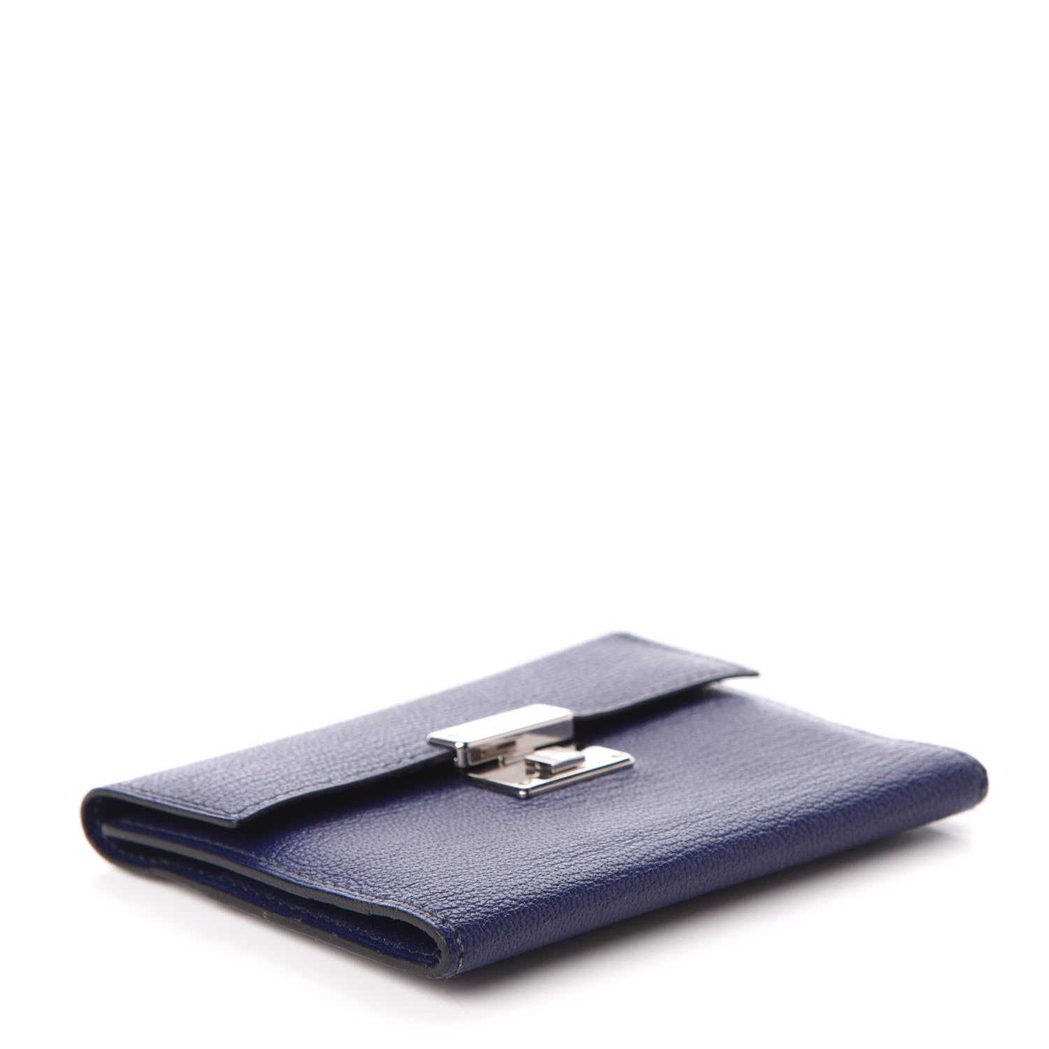 Hermes Chevre Mysore Mini Clic Card Holder Bleu Encre 4 of 7