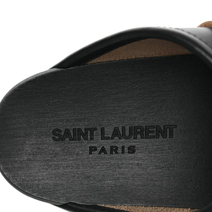 Saint Laurent Smooth Calfskin Le Maillon Clogs 39.5 Black 8 of 9