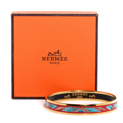 Hermes Narrow Enamel Printed Brazil Bracelet 62 6 of 6