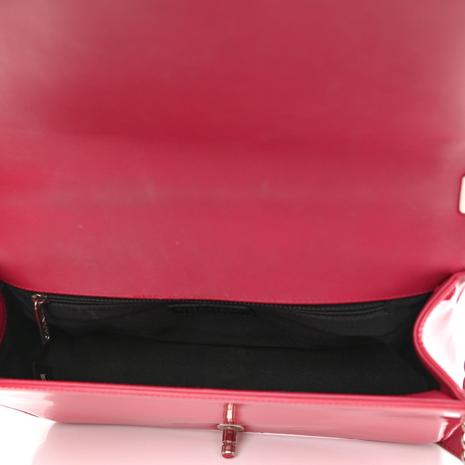 Chanel Patent Calfskin New Medium Plexiglass Boy Flap Pink 8 of 13