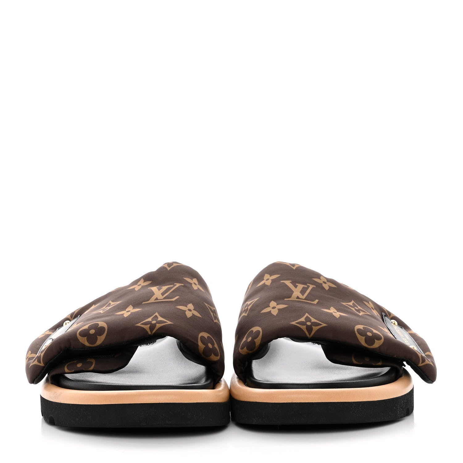 Louis Vuitton Nylon Monogram Pool Pillow Comfort Mule 38 Cacao Brown 2 of 9