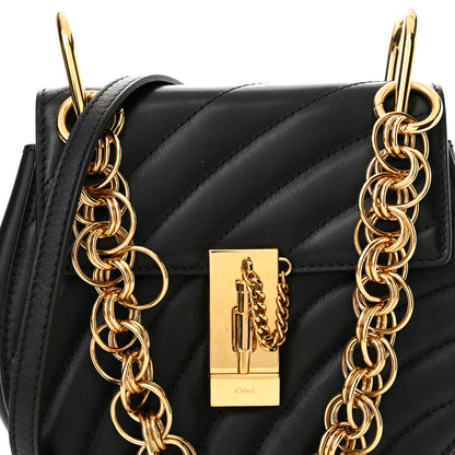 Chloe Calfskin Quilted Mini Drew Bijou Shoulder Bag Black 7 of 11