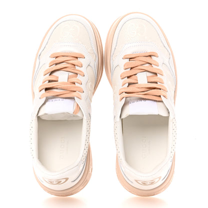 Gucci Calfskin GG Tennis Embossed Womens Platform 55mm Sneakers 37 White 2 of 9