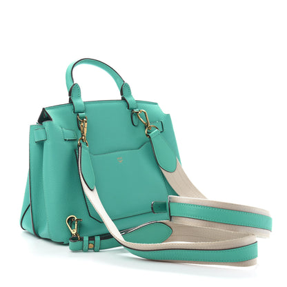 MCM Grained Calfskin Medium Milla Convertible Backpack Oasis Green 2 of 11