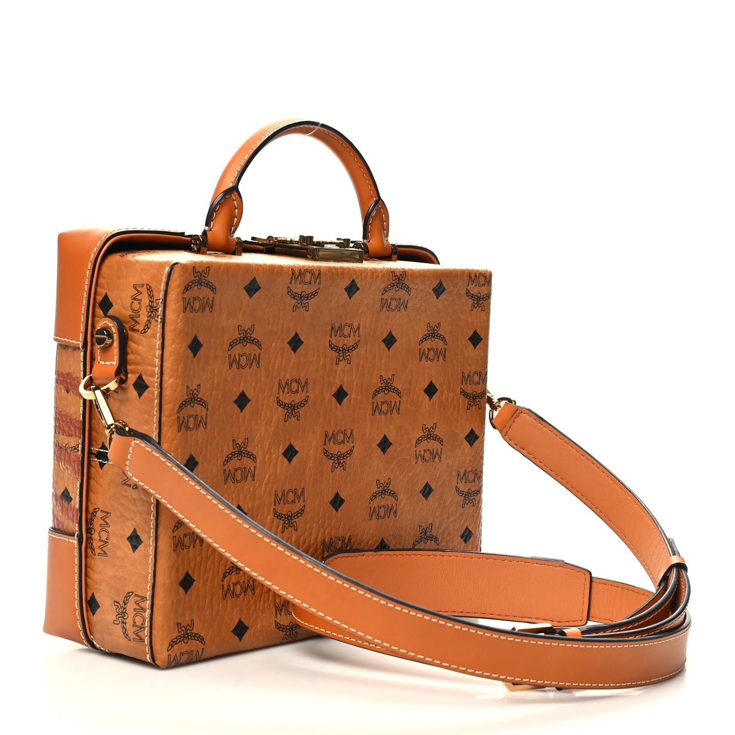 Visetos Tiger Marquage Medium Berlin Crossbody Cognac