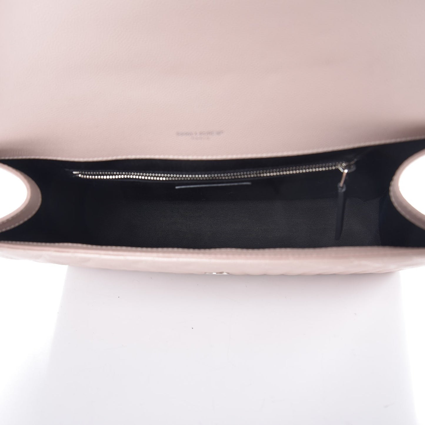 Grain De Poudre Textured Mixed Matelasse Large Triquilt Monogram Satchel Rose