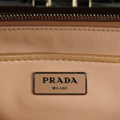 Prada Saffiano Vernice Crystal Pyramid Bag Cammeo 6 of 7