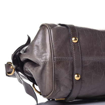 Miu Miu Vitello Lux Mini Bow Bag Fumo 7 of 8