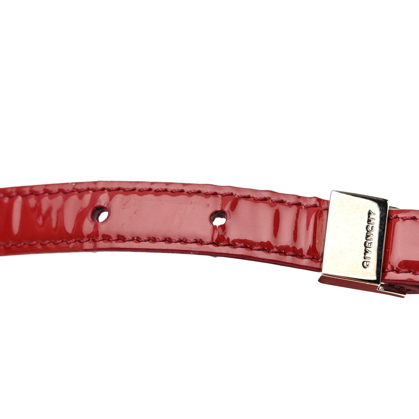 Patent Calfskin Mini Pandora Box Crossbody Bag Red