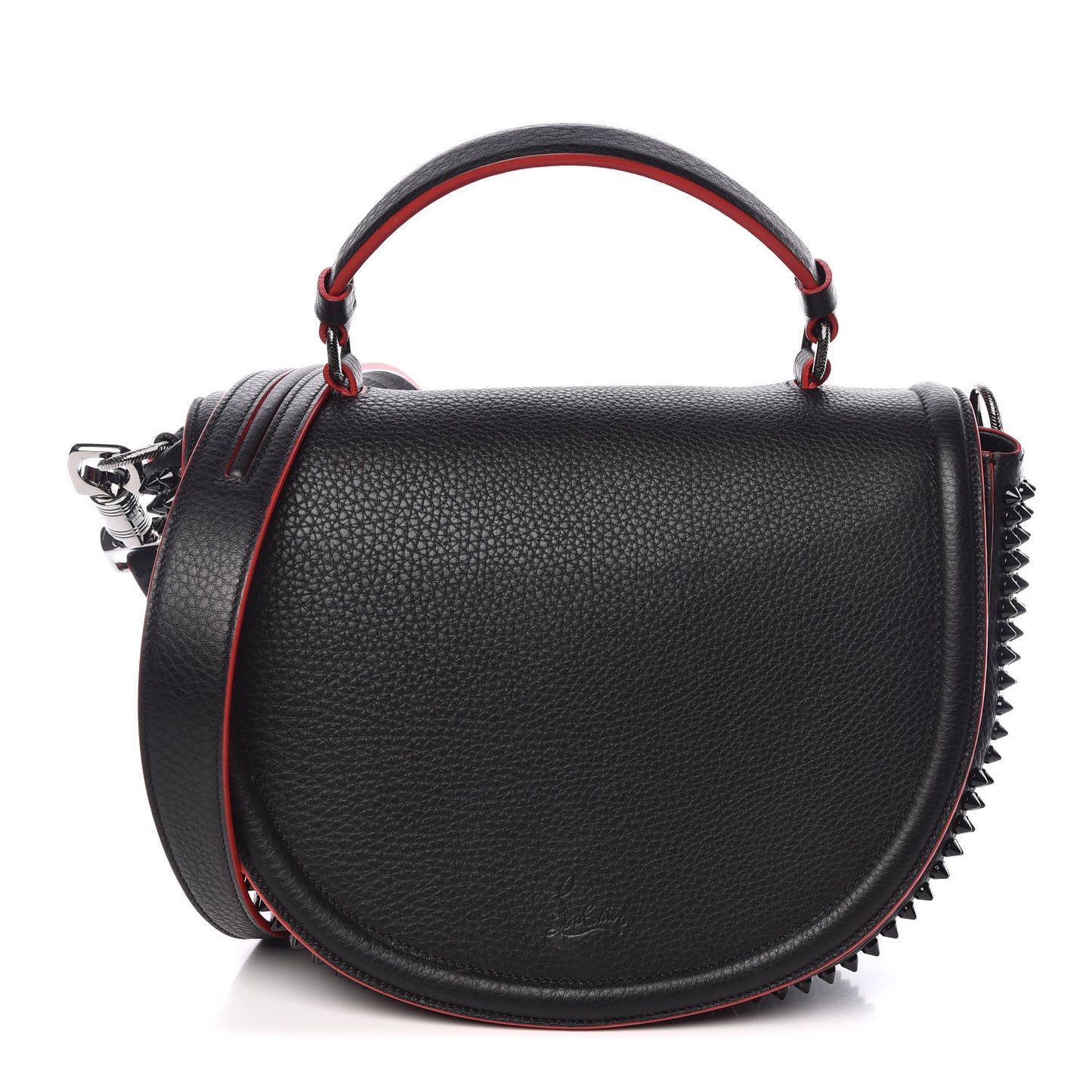 Calfskin Spikes Panettone Messenger Black