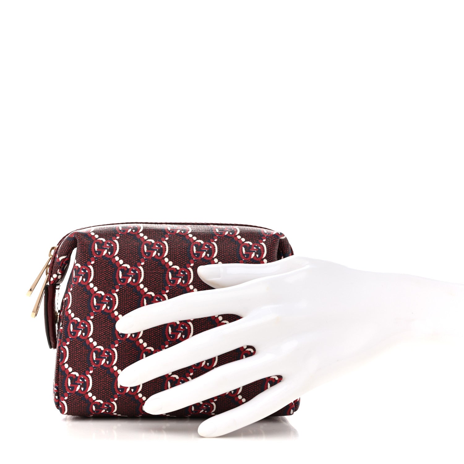 Gucci GG Supreme Shadow Toiletry Pouch Rosso Ancora Red 2 of 8