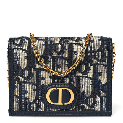 Christian Dior Oblique Nano 30 Montaigne Pouch Blue 1 of 10