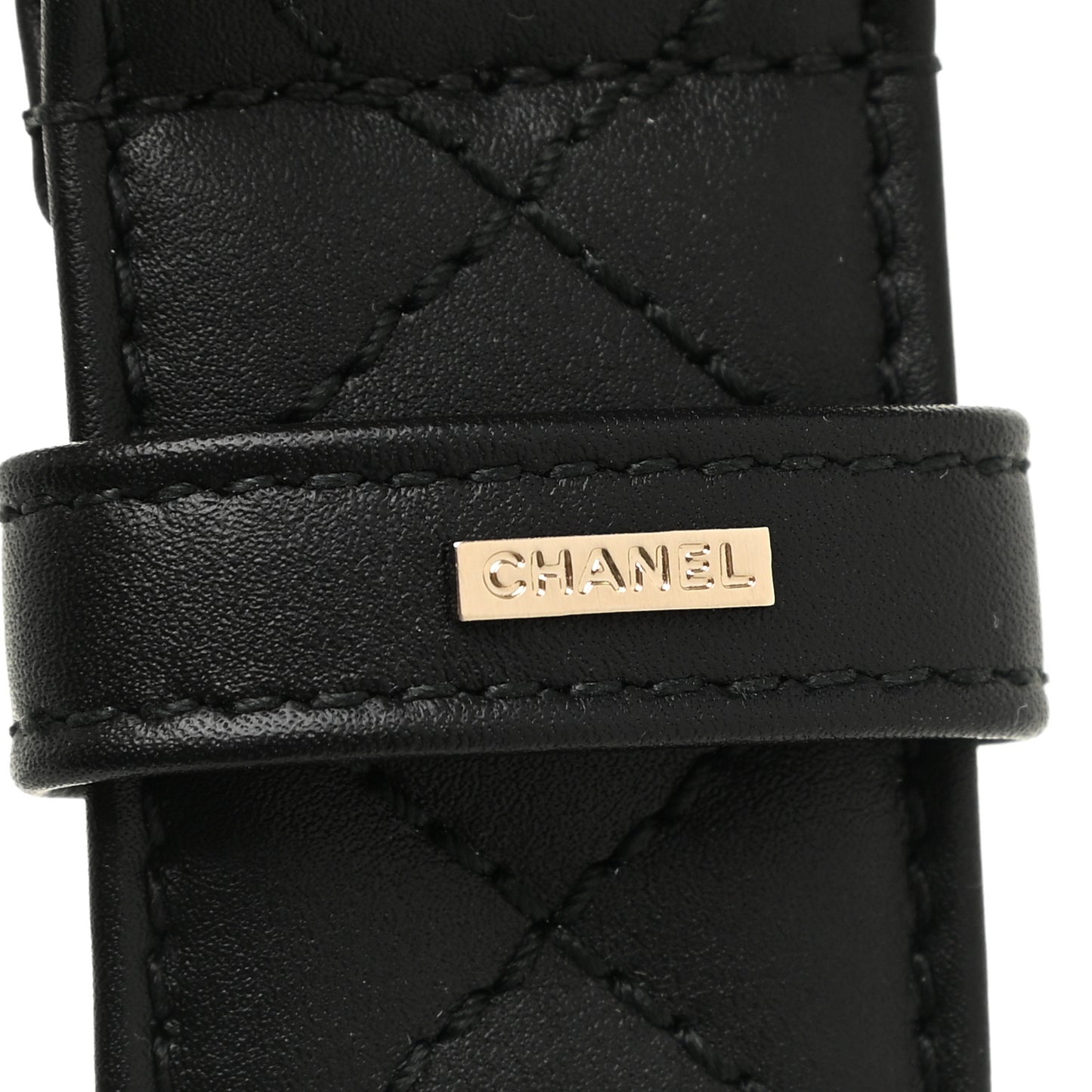 Lambskin Quilted CC Chain Belt 80 32 Black