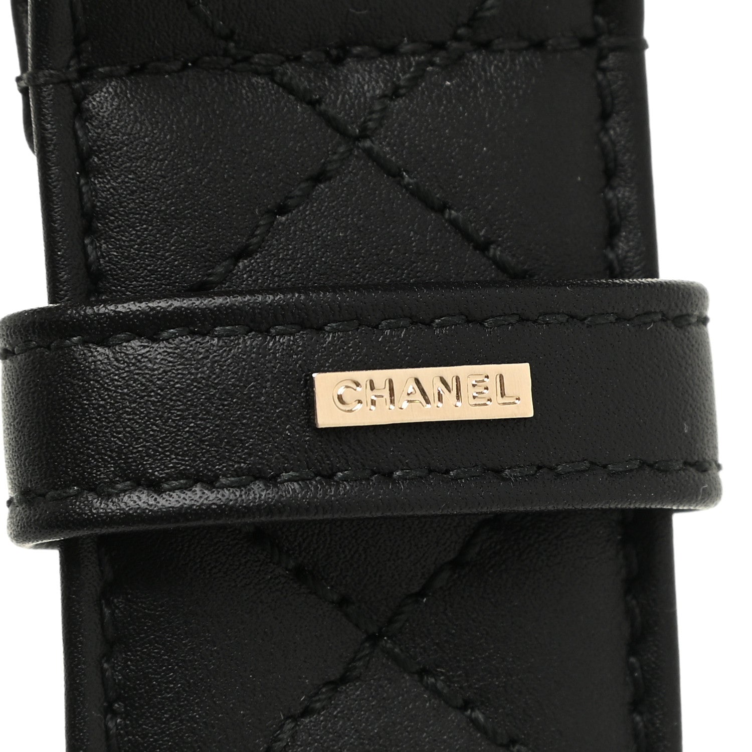Chanel Lambskin Quilted CC Chain Belt 80 32 Black 8 of 9