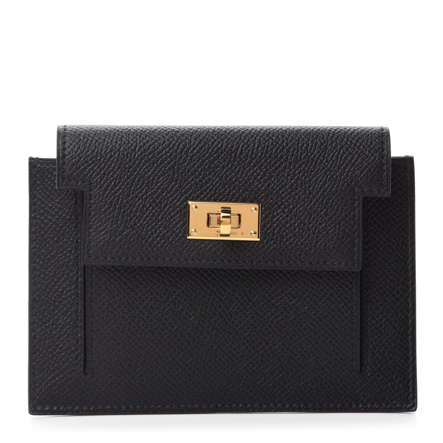 Epsom Kelly Pocket Compact Wallet Black