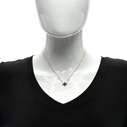 Louis Vuitton 18K Yellow Gold Diamond Black Onyx Color Blossom BB Star Pendant Necklace 2 of 4