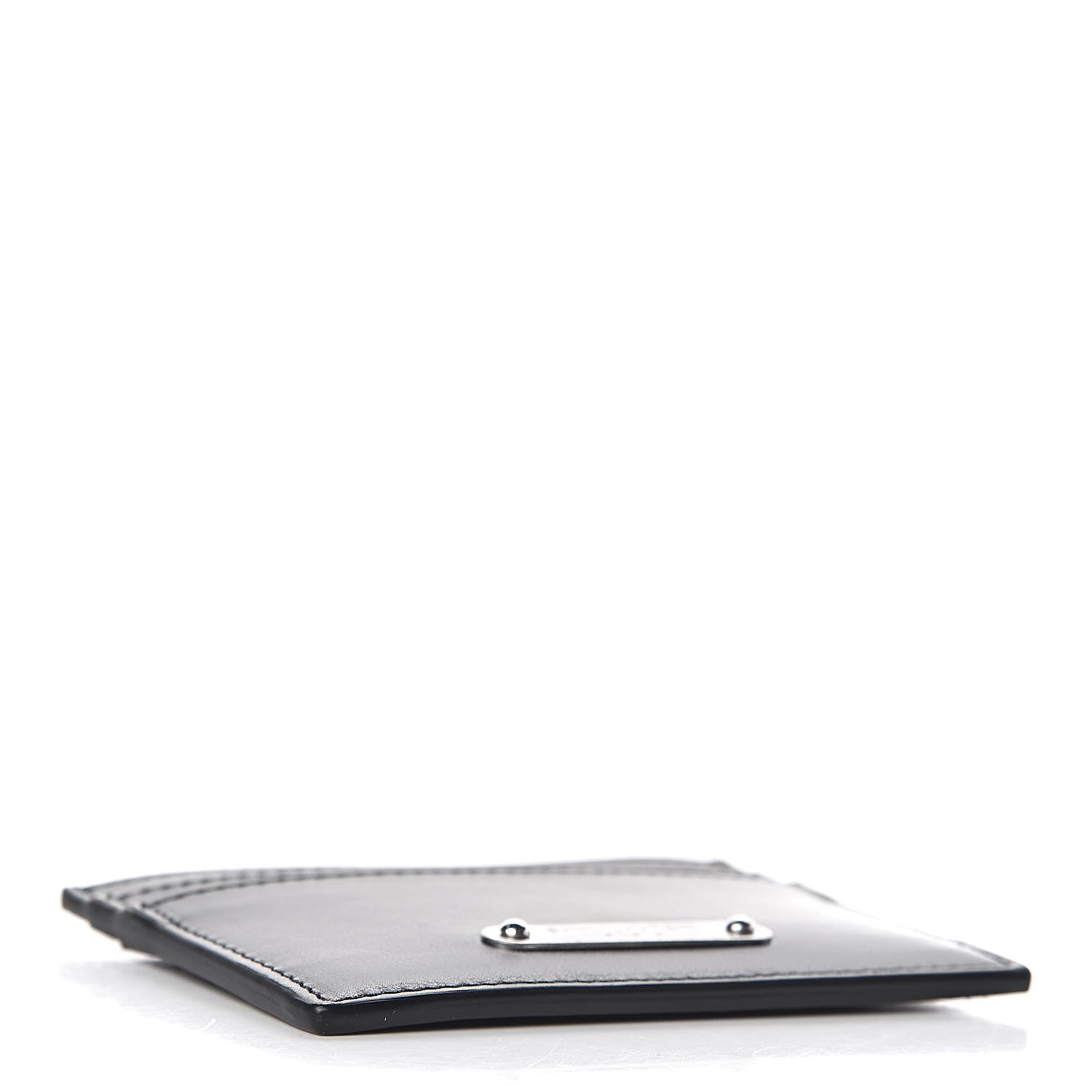 Saint Laurent Calfskin Plate Card Case Black 4 of 8