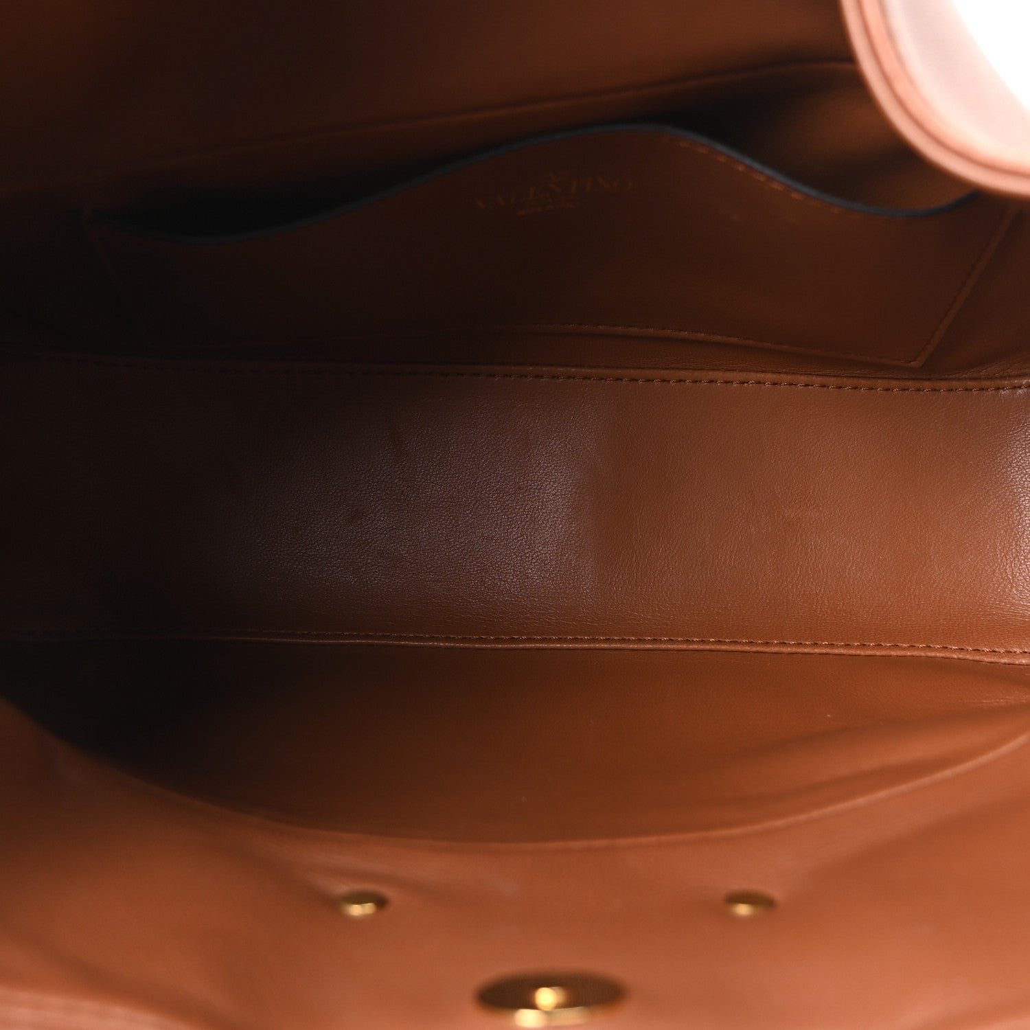 Valentino Garavani Nappa Stud Sign Hobo Saddle Brown 5 of 9