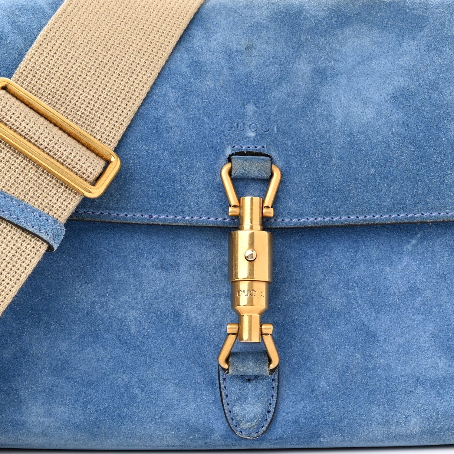 Gucci Soft Suede Small Jackie Shoulder Bag Cerulean Blue 8 of 10