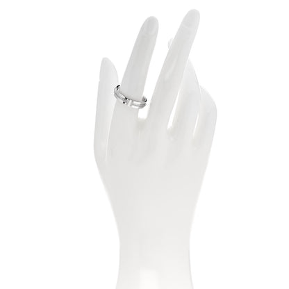Tiffany 18K White Gold Diamond Narrow T Two Ring 56 7.5 2 of 5
