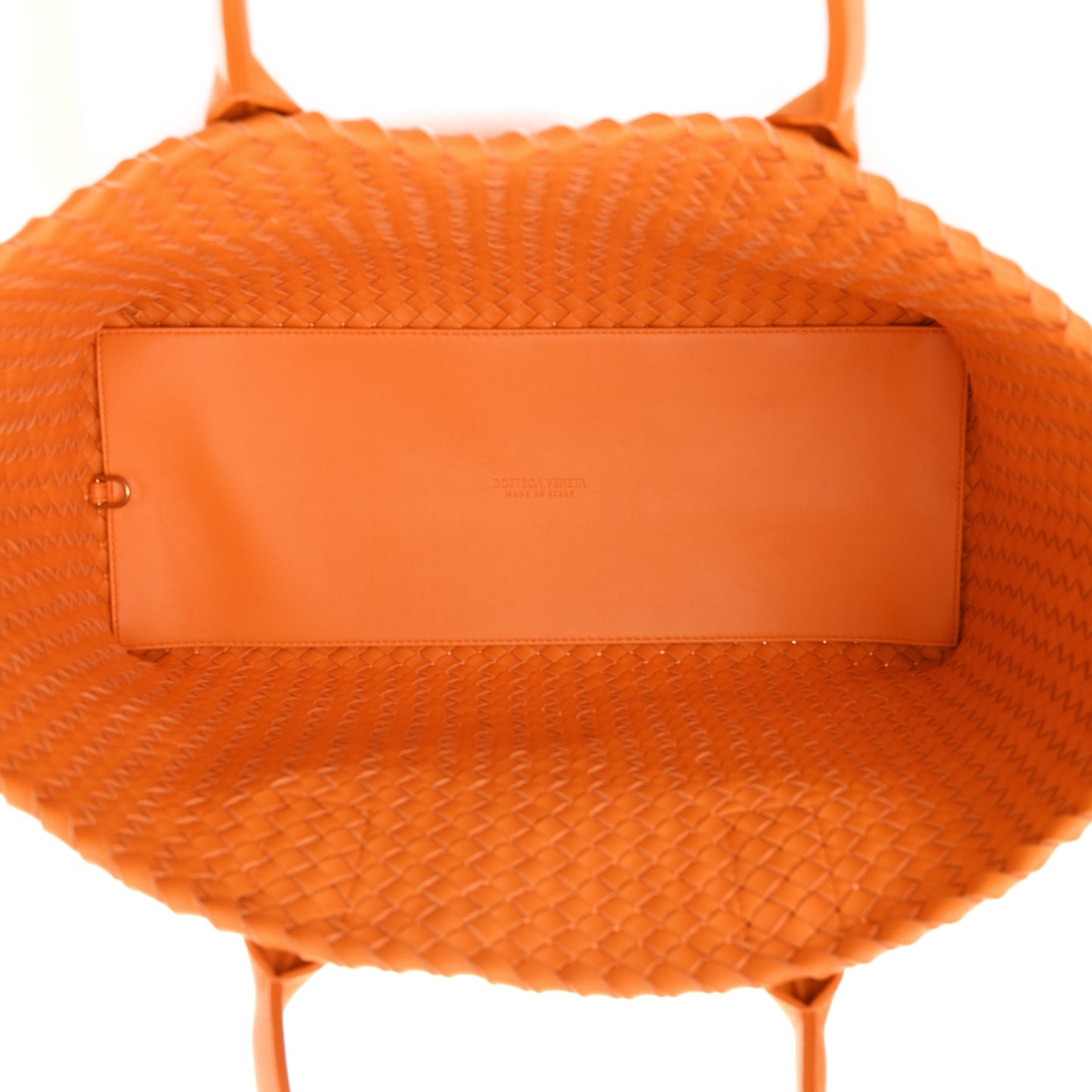 Lambskin Intreccio Medium Cabat Tangerine