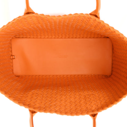Bottega Veneta Lambskin Intreccio Medium Cabat Tangerine 6 of 11