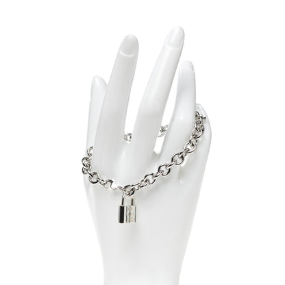 Tiffany Sterling Silver 1837 Lock Charm Oval Link Bracelet 2 of 5