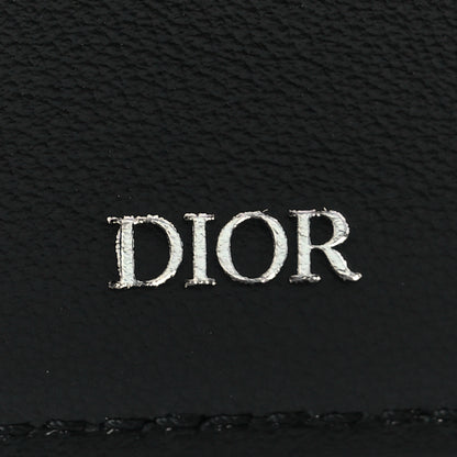 Christian Dior Calfskin Perforated Oblique Bi-Fold Do Galaxy Wallet Black 6 of 7