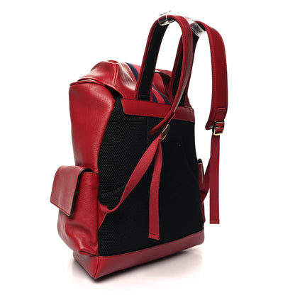 Gucci Grained Calfskin Medium Ophidia Double Buckle Backpack Red 3 of 10