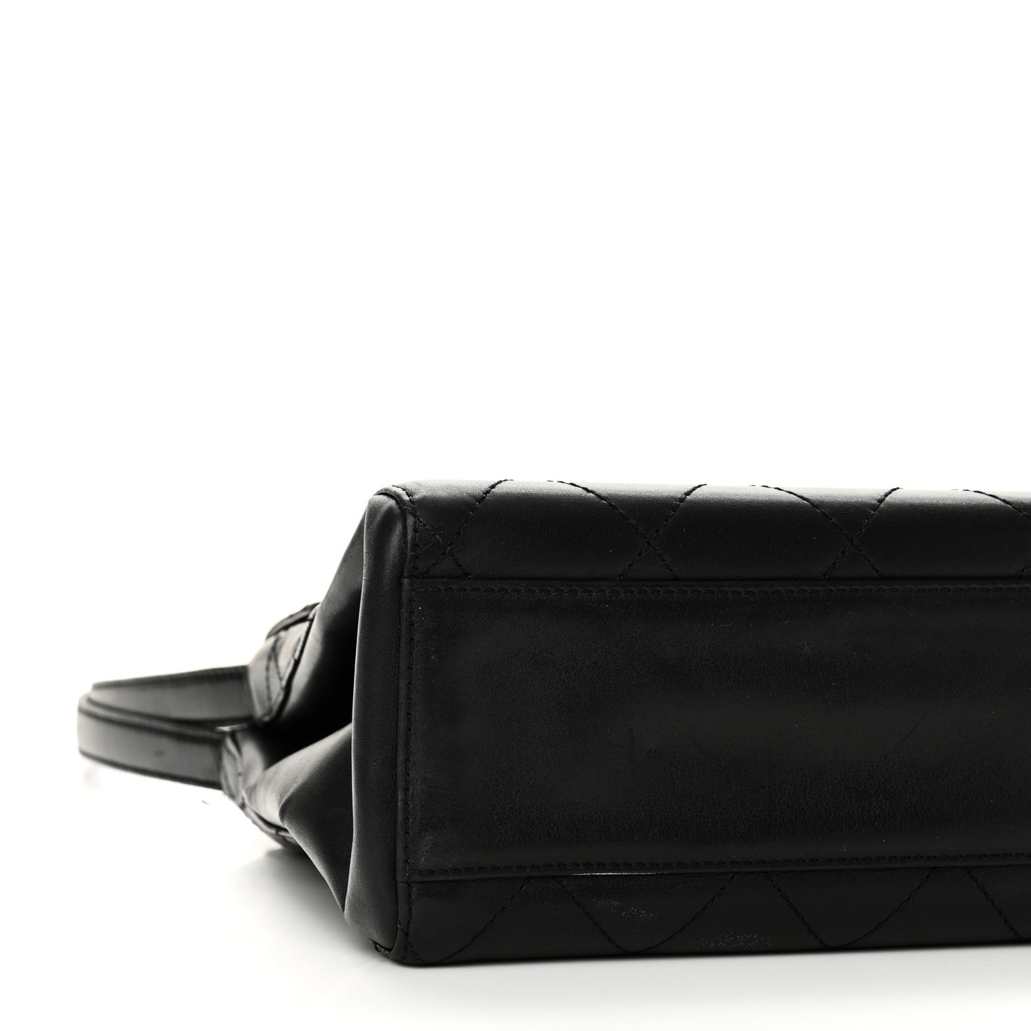 Lambskin Quilted CC Flap Shoulder Bag Black